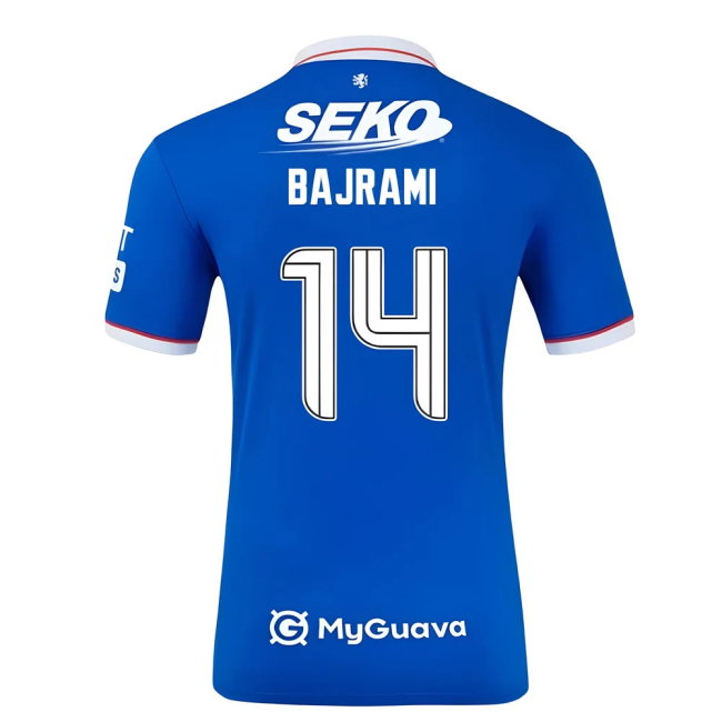 2025-2026 Rangers Home Shirt (Kids) (Bajrami 14)-SoccerKits Hub | Buy Soccer Jerseys Online